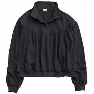 AE Aerie Soft Life Button Sweatshirt American Eagle Smoked Gray NWT XXL